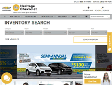 Tablet Screenshot of heritagechevroletrichmond.com